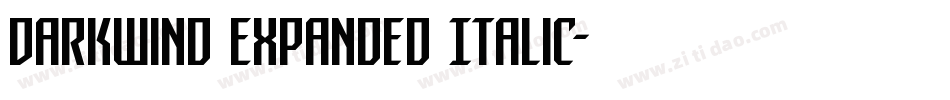 DarkWind Expanded Italic字体转换